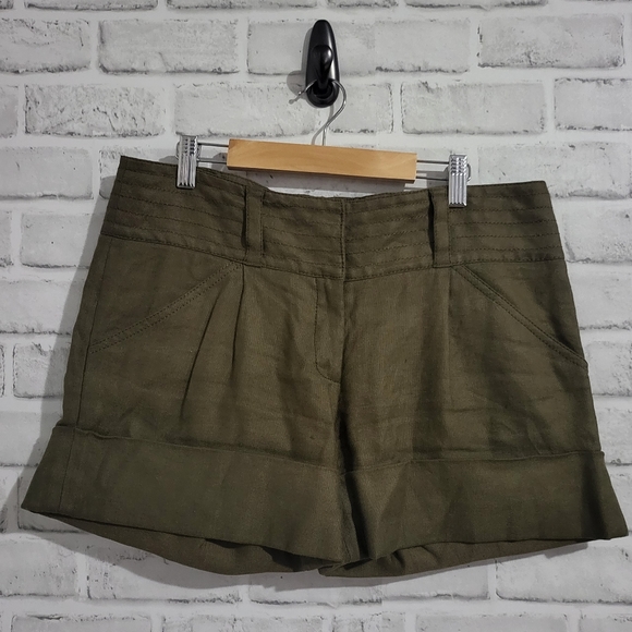 Diane Von Furstenberg Jonah Linen Blend Short size 8 - Picture 2 of 5